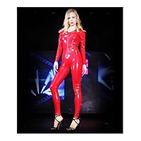 Amazon.co.jp: セクシーな女性フェイクレザーキャットスーツPVC