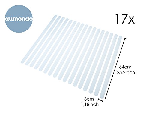 Anti-Rutsch-Streifen für Treppen Rutschschutz - transparent | 17 Rutschschutz Aufkleber Treppe, selbstklebend. Treppenstufen Antirutsch.