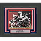 Framed Autographed/Signed Julian Edelman New England Patriots 16x20 Football Photo JSA COA