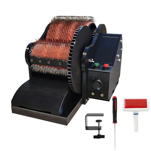 Cardadora eléctrica de doble tambor con base de baquelita estable 2