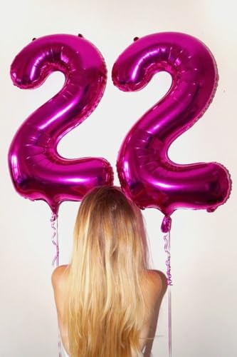 Image of 8 Balloon Numbers Birthday Decorations, 40In Hot Pink Balloons for Party | Eye-catching Appearance, Perfect Decorative Centerpieces, Convenient Self-sealing Structure, Widely for Various Occasions