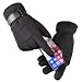 Enkarl Men Adjustable Wrist Windproof Fleece Lined Thermal Non-Slip Silicone Gel Touch Screen Winter Outdoor Sports Gloves