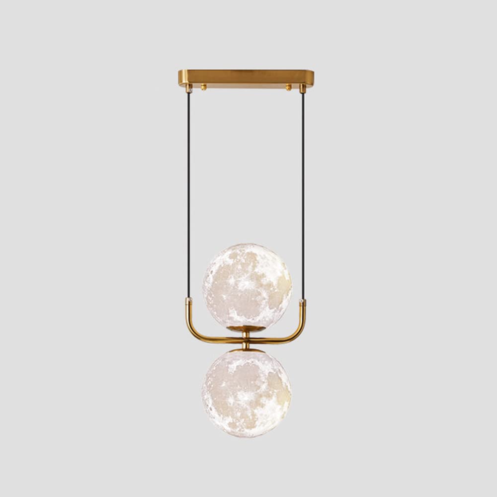 Lampe suspendues en boule de verre et métal D