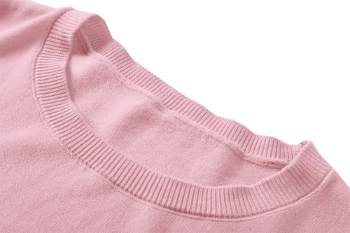 Image of DAIMIDY Womens Cotton Modal Short Sleeve Sweaters Summer Knit Tops | Breathable,Soft,Smooth Feel and Excellent Drape.Fit in Summer,Spring and Fall.