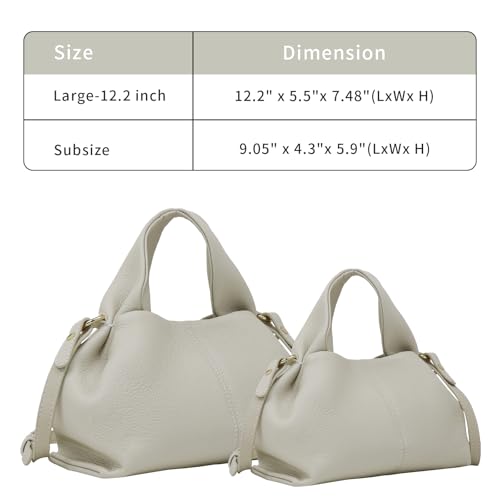 Genuine Leather Retro Shoulder Crossbody Bag for Women, Chic Dumpling Bag and Cute Cloud Handbag for Women2