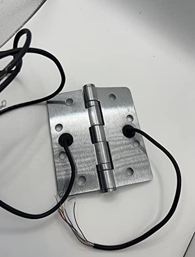 8 Wire Electrified Round Corner Steel Hinge Us26D (4.5"* 4") #TOP1