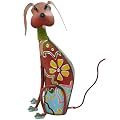 Deco 79 Metal Dog Decorative Garden Sculpture Indoor Outdoor Garden Statue with Floral Pattern, Outdoor Sculpture 7" x 11" x 17", Multi Colored