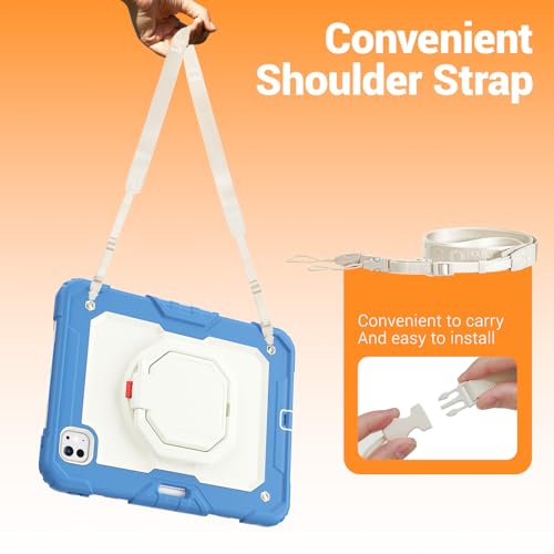 Coque iPad Pro 11 protégeant des chutes avec poignée rotative 360