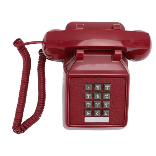 Téléphone de bureau rétro filaire vintage fixe classique à gros boutons réglable