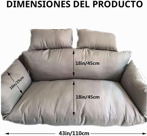 Silla colgante de ratán impermeable para 2 personas, diseño de nido de huevos extraíble, cómoda hamaca para patio y jardín, columpio con cojines para relajarse al aire libre