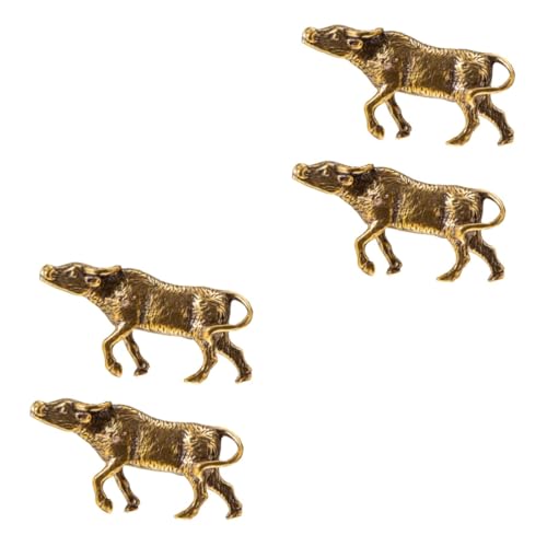 Ciondolo: decorazione di mucca in ottone, creativa e unica, statuina di bestiame.