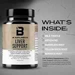 Iron Brothers Supplements | Liver Appui & Supplément de détox, Thistle de lait, Dandelion & Berberine HCl. Fonction saine du foie & Détoxification 30 Services