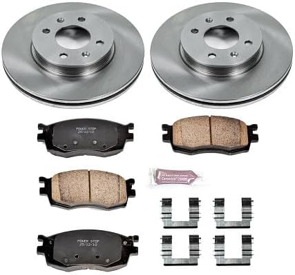 Miniatura 2 de Power Stop KOE4652 Autospecialty Kit de frenos de repuesto delantero-OE Rotores de freno y pastillas de freno de cerámica