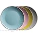 MÄSER 931726 Metallic Rim, Modernes Geschirr Set für 4 Personen mit messingfarbenem Rand, 16-teiliges Kombiservice mit randlosen Coupe-Formen, bunt, Steinzeug, Fresh