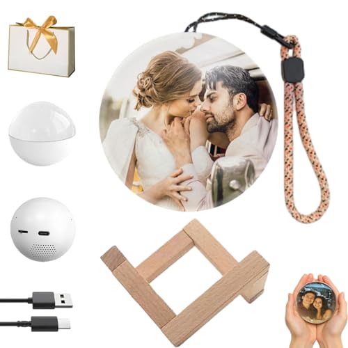 Sphère Mémoire LED - Boule Vidéo Téléchargeable - 7 Cm - Pour Photos, Animations - Cadeau Anniversaire, Mariage