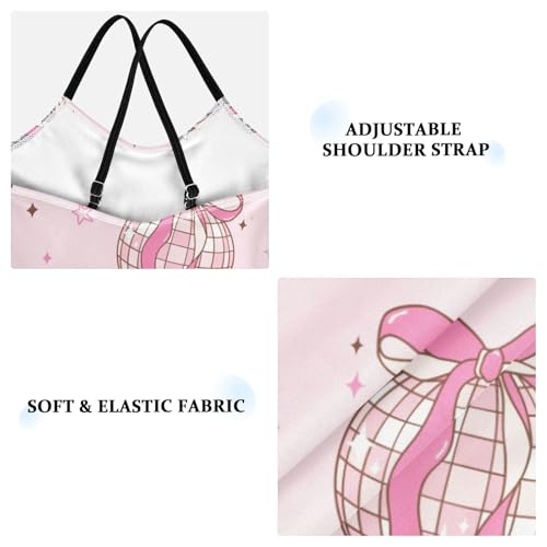 susiyo Girls One Piece Swimsuits Pink Disco Ball Bathing Suit Quick Dry Beach Swimwear for Toddler Girl 3-10T3