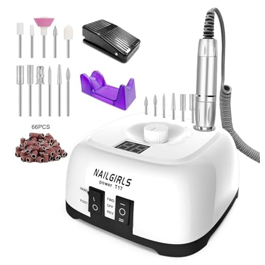 Torno de Uñas Profesional 35000RPM,NAILGIRLS 11 en 1 Torno para Uñas Acrilicas,Torno Electrico para Uñas con Pantalla y Pedal,Baja Vibración Torno Profesional para Uñas Tornos para Manicura y Pedicura