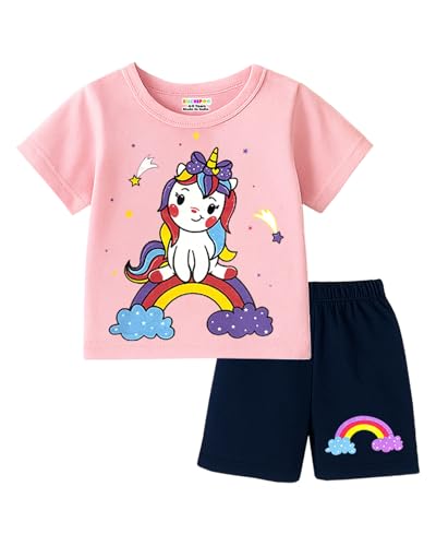 Image of Kuchipoo Girls Regular Fit Cotton T-Shirts and Shorts Set