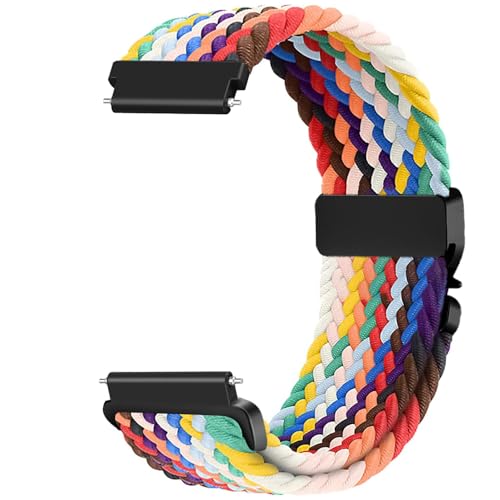 Issinlky Nylon Bracelet Montre tressé 18mm 20mm 22mm, élastique de remplacement à dégagement rapide pour femmes et hommes