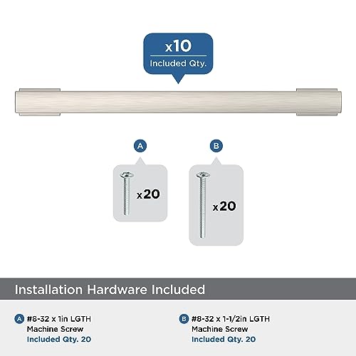 Image of Amerock 10 Pack 6-5 /16 inch Triomphe Satin Nickel Drawer Pull