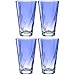 Produktbild LEONARDO HOME Twist Trinkglas, 4er Set, spülmaschinenfeste Saft, hochwertige & moderne Trink, ergonomische, alltagstaugliche & geschwungene Wasser, blau, 300 ml, 046971