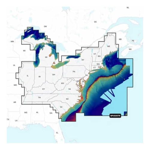 Image of Navionics Garmin 010-C1370-40 U.S. East Platinum+ microSD /SD Card NPUS007R, Black | Navionics Platinum Plus U.s. East Charts on Microsd and SD, Sonarchart HD, Dock-to-Dock Guidance