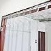 Commercial Entry Doors Curtains，Durable Waterproof Clear Vinyl Curtain PVC Plastic Door Strip Curtain for Cooler Warehouse Garage Industry(90x200cm/35.43x78.74in)