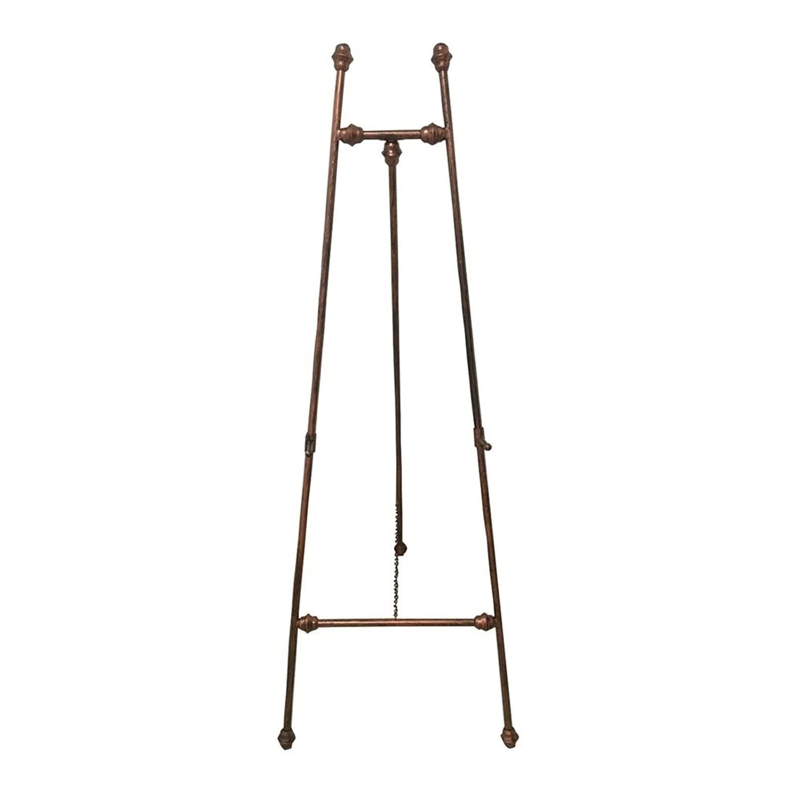 HADECOLL Tripod Holiday Celebration Easel,Party Activity Floor-Stand Adjustable Poster Display Stand For Art Gallery Exhibition,Red Copper-120 Cm