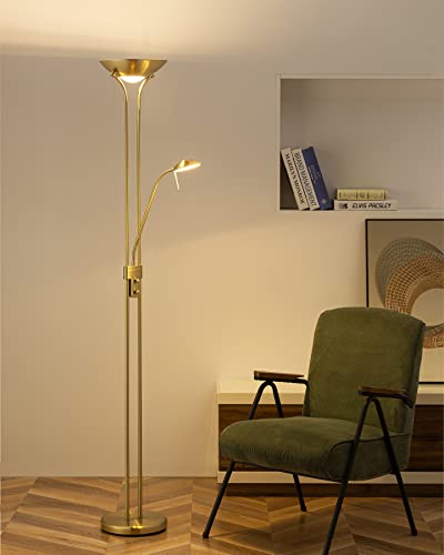 Lampadaire Home Sweet Home Noir Avec Lampe De Lecture Dimmable - Éclairage Salon Moderne