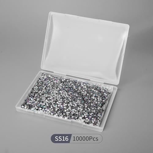 Image of 10000PCS Green Volcano Rhinestones Bulk, Flat Back Crystal Glass Stone Round Gems,SS16, 3.8-4.0mm
