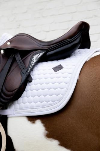 Tapis de selle FULL d'obstacles blanc à séchage rapide - 4