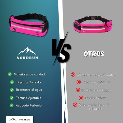 Miniatura 7 de Nordrun Riñonera Running Ajustable E Impermeable Apta Par Todos Los Moviles Riñonera Running Mujer Y Hombre Cinturon Running Porta Movil Running Riñonera Deportiva Running Belt