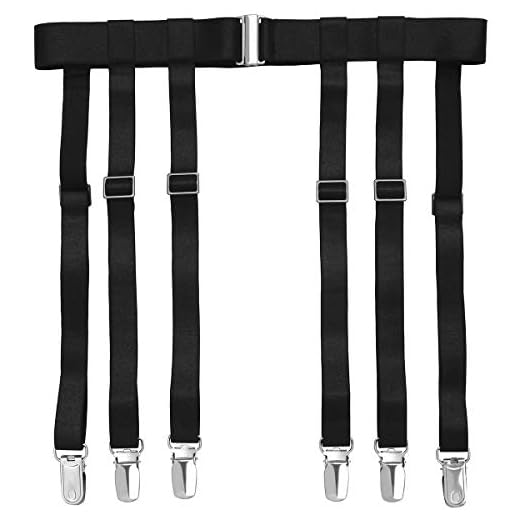 GARGALA Garter Belt for Women Simplicity Sexy Socks Suspender for Stockings with 6 Metal Clips (Black 6-Strap with Suspender Clips)