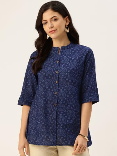 Image of Printed Mandarin Shirt - Casual & Chic (S-3XL)