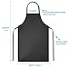 juningxin 2-piece waterproof rubber vinyl apron 40 inch for dishwasher lab butcher cooking kitchen black men/women chef apron heavy duty chemical work extra long grill with adjustable bib