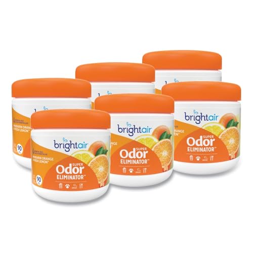 BRIGHT Air BRI 900013 14oz Super Odor Eliminator, Mandarin Orange And Fresh Lemon (6/Carton)