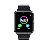 Cindy MSRM Smart Watch 1.54 Inch Support Android 4.2 or abouve and iPhone5s/6/6s/7/7s Remote Camera and Anti Lost (Black)