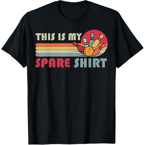 This is My Spare Bowling Bowler Funny Team Men Women Boys Girls T-Shirt, Black, 5X-Large
