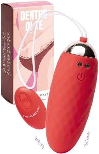 MySecretCase Consoladores.. Para Mujer con Vibración 10 Modos Vibrador Mando Distancia Huevo Vibración con Mando Juguetes Sexuales Pareja Vibrador Control Remoto Silicone IPX7 USB Juguetes Eroticos