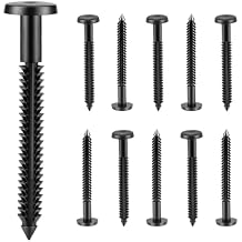 50-Pack 3 Inch Vinyl Shutter Fasteners, Black Window Shutter Pegs, Peg Lok Pin, Screws & Shutter Spikes Anchors for Exterior Wood, Aluminum & Vinyl Window Shutters