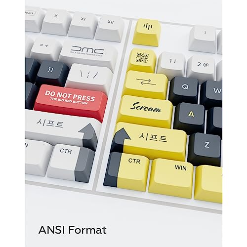 Dark Project KS-2036 Pbt Keycaps, Eng White/Yellow - 5