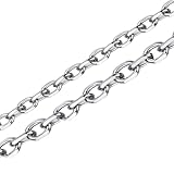 5 Meter Edelstahlkette 2.5mm Metallkette Stahlkette Gliederkette für Wäschekette Hundekette...