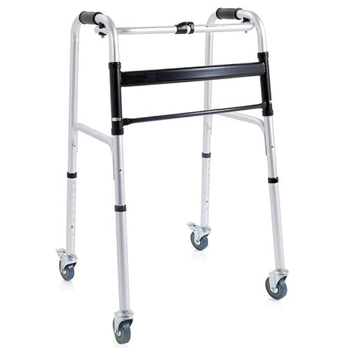 Deambulatore Pieghevole Con 4 Ruote Piroettanti E 2 Freni