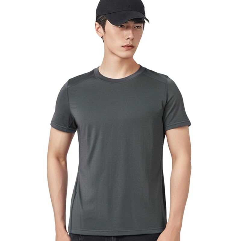 [koobla] 100%メリノウール Tシャツ 半袖 カットソー 登山 ベースレイヤー 速乾 耐久 消臭 調温 調湿 オアシス メンズ 防臭 トレッキング 吸汗 ハイキング トレーニング ランニング 保温インナー 180gsm