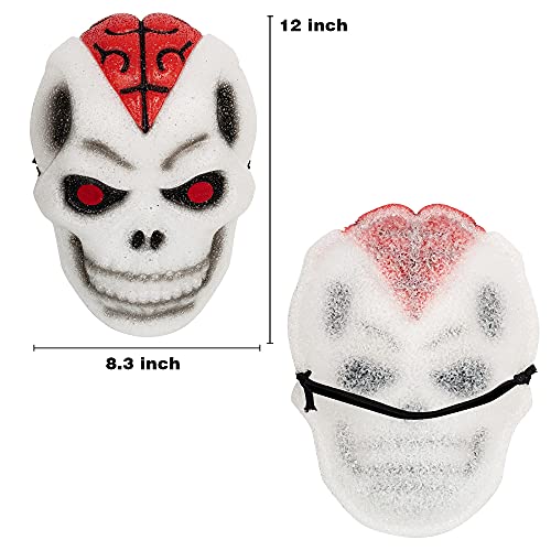 Image of Dazzle Bright 2 Pcs Halloween Porch Light Covers, Scary Skull Front Door Decorations for Outdoor Outside Decor