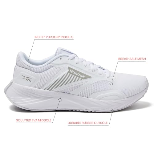 Reebok Next Mile Running Shoes for Women, White or Black, Size 6 to 12 Athletic Gym Workout Womens Sneakers, White/White/White, 8.5 by Reebok - Used condition - Image 2