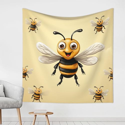 LHDGBWC Tapiz de abeja de miel para dormitorio, decoración de pared, tapices estéticos, 152 x 101 cm, decoración de pared, pósteres, tapiz bohemio para sala de estar, dormitorio, decoración del hogar