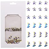Tisslan 100pcs Ab Nail Rhinestones Moon Star Design Shape Crystal Gemstones For Nail Art Designer Te