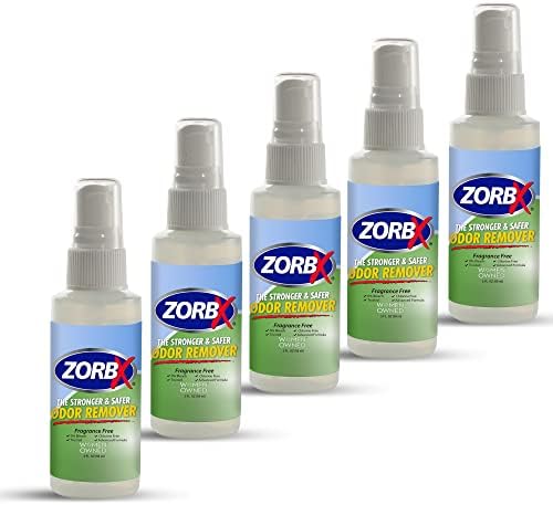 ZORBX Unscented Mini Odor Eliminator Spray – Utilized in Hospitals & Healthcare Services | Superior Trusted Components | Tag Alongside, Light-weight and Journey-Pleasant Odor Remover – 2 Oz Every [Pack of 5]