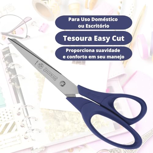 Mundial Creative - Tesoura Multiuso, Resina Termoplástica, Aço Inoxidável, Azul